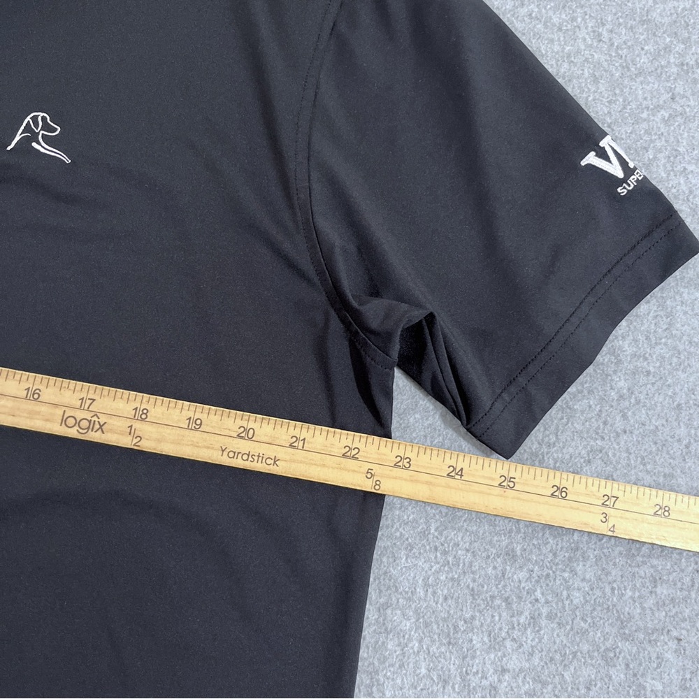 Rhoback Solid Black Mens Performance Polo Short S… - image 8
